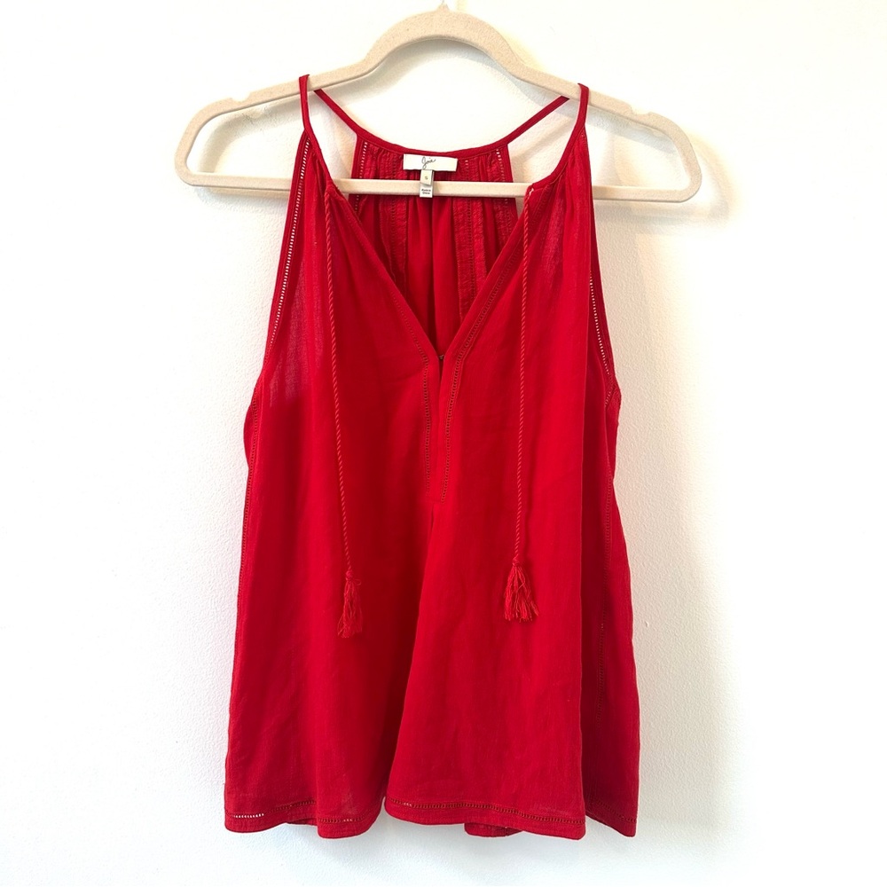 Joie Modele 100% cotton red camisole top size small